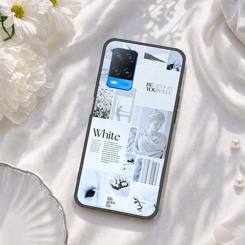 Oppo A54 4G Cover - ONation Aesthetic Collage Series - HQ Ultra Shine Premium Infinity Glass Soft Silicon Borders Case