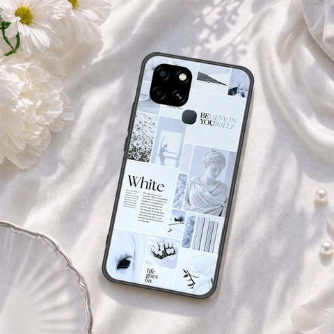 Infinix Smart 6 Cover - ONation Aesthetic Collage Series - HQ Ultra Shine Premium Infinity Glass Soft Silicon Borders Cas