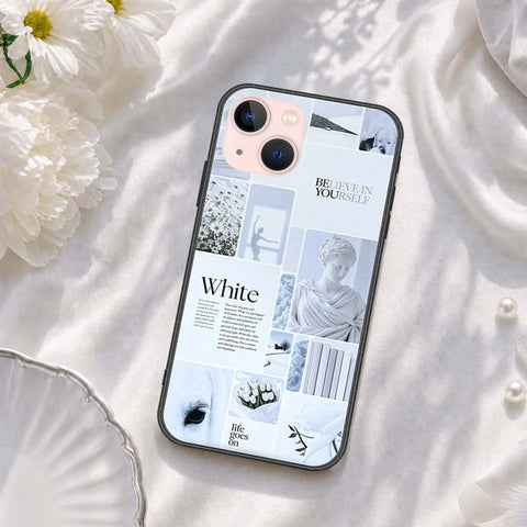 iPhone 14 Plus Cover - ONation Aesthetic Collage Series - HQ Ultra Shine Premium Infinity Glass Soft Silicon Borders Case