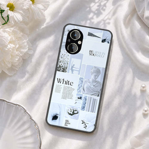 Oppo Reno 7Z 5G Cover - ONation Aesthetic Collage Series - HQ Ultra Shine Premium Infinity Glass Soft Silicon Borders Case