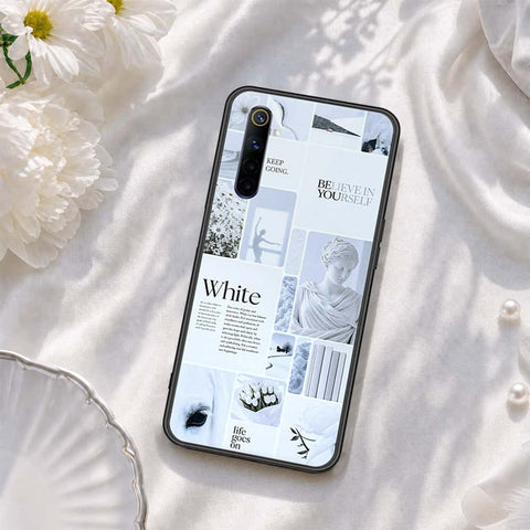 Realme 6 Cover - ONation Aesthetic Collage Series - HQ Ultra Shine Premium Infinity Glass Soft Silicon Borders Case
