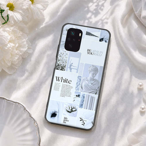 Xiaomi Redmi Note 10s Cover - ONation Aesthetic Collage Series - HQ Ultra Shine Premium Infinity Glass Soft Silicon Borders Case