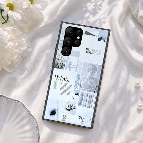 Samsung Galaxy S23 Ultra 5G Cover - ONation Aesthetic Collage Series - HQ Ultra Shine Premium Infinity Glass Soft Silicon Borders Case