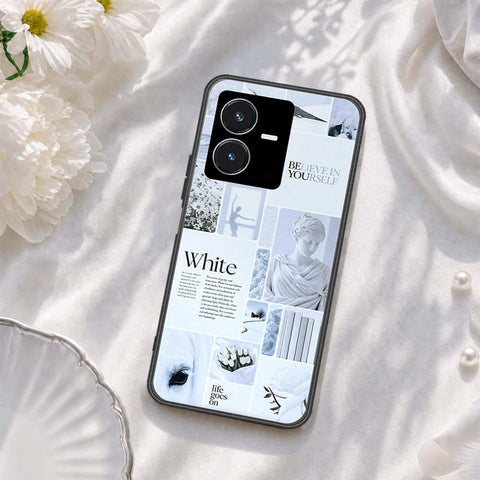 Vivo Y22s Cover - ONation Aesthetic Collage Series - HQ Ultra Shine Premium Infinity Glass Soft Silicon Borders Case