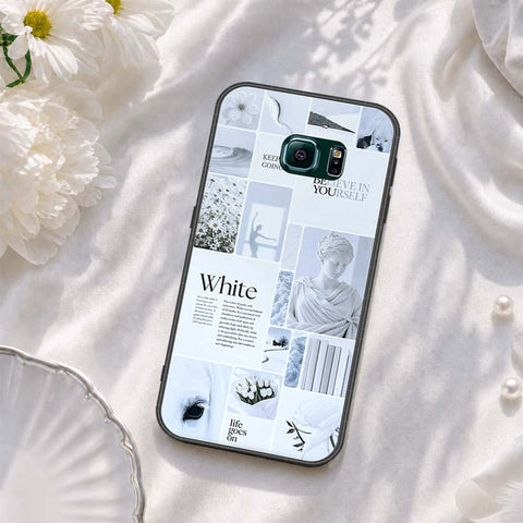 Samsung Galaxy S6 Edge Cover - ONation Aesthetic Collage Series - HQ Ultra Shine Premium Infinity Glass Soft Silicon Borders Case