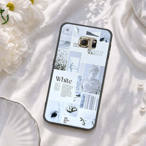 Samsung Galaxy S6 Cover - ONation Aesthetic Collage Series - HQ Ultra Shine Premium Infinity Glass Soft Silicon Borders Case