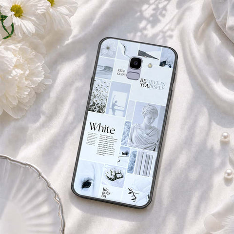 Samsung Galaxy J6 2018 Cover - ONation Aesthetic Collage Series - HQ Ultra Shine Premium Infinity Glass Soft Silicon Borders Case