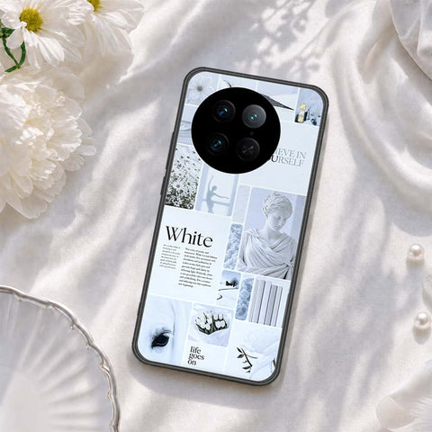 Vivo X90 Pro Cover - ONation Aesthetic Collage Series - HQ Ultra Shine Premium Infinity Glass Soft Silicon Borders Case