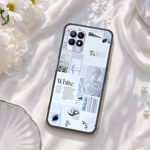 Realme 8i Cover - ONation Aesthetic Collage Series - HQ Ultra Shine Premium Infinity Glass Soft Silicon Borders Case