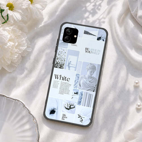 Samsung Galaxy A04 Cover - ONation Aesthetic Collage Series - HQ Ultra Shine Premium Infinity Glass Soft Silicon Borders Case