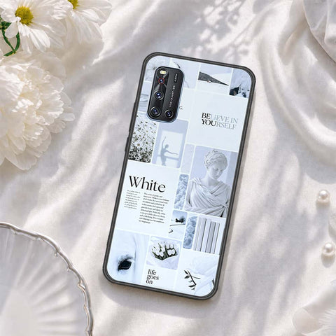 Vivo V19 Cover - ONation Aesthetic Collage Series - HQ Ultra Shine Premium Infinity Glass Soft Silicon Borders Case