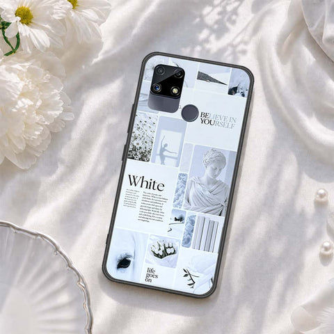 Realme Narzo 20 Cover - ONation Aesthetic Collage Series - HQ Ultra Shine Premium Infinity Glass Soft Silicon Borders Case