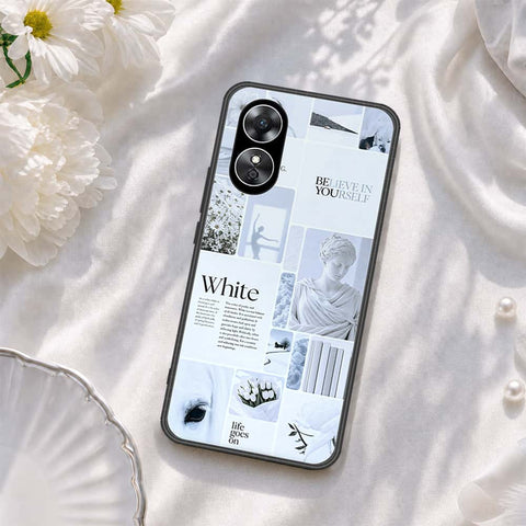 Oppo A17 Cover - ONation Aesthetic Collage Series - HQ Ultra Shine Premium Infinity Glass Soft Silicon Borders Case