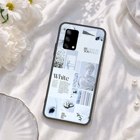Oppo A74 Cover - ONation Aesthetic Collage Series - HQ Ultra Shine Premium Infinity Glass Soft Silicon Borders Case