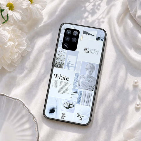 Oppo A94 Cover - ONation Aesthetic Collage Series - HQ Ultra Shine Premium Infinity Glass Soft Silicon Borders Case