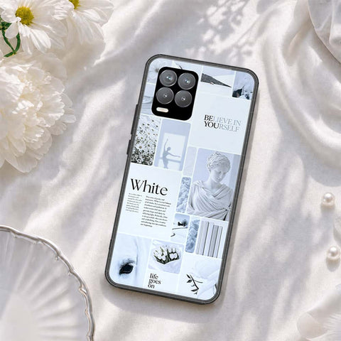 Realme 8 Cover - ONation Aesthetic Collage Series - HQ Ultra Shine Premium Infinity Glass Soft Silicon Borders Case