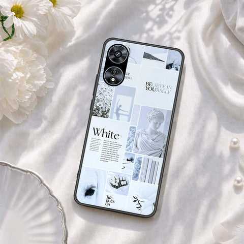 Oppo A58 4G Cover - ONation Aesthetic Collage Series - HQ Ultra Shine Premium Infinity Glass Soft Silicon Borders Case
