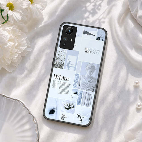 Xiaomi Redmi Note 12S Cover - ONation Aesthetic Collage Series - HQ Ultra Shine Premium Infinity Glass Soft Silicon Borders Case