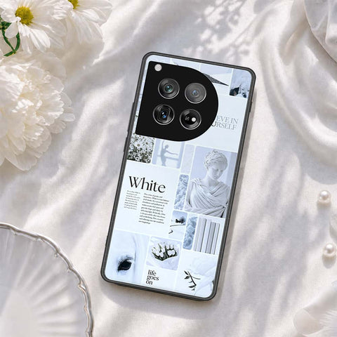 OnePlus 12 Cover - ONation Aesthetic Collage Series - HQ Ultra Shine Premium Infinity Glass Soft Silicon Borders Case