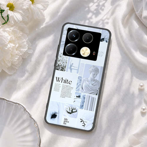Infinix Note 40 Pro Plus Cover - ONation Aesthetic Collage Series - HQ Ultra Shine Premium Infinity Glass Soft Silicon Borders Case