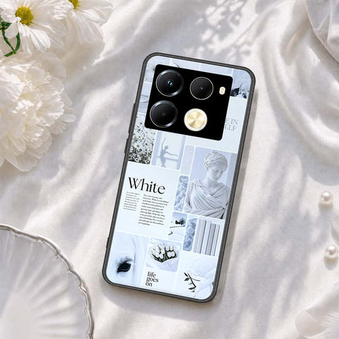 Infinix Note 40 Pro Cover - ONation Aesthetic Collage Series - HQ Ultra Shine Premium Infinity Glass Soft Silicon Borders Case