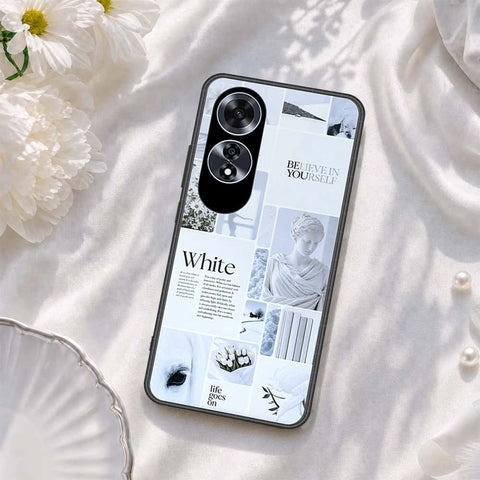 Oppo A60 Cover - ONation Aesthetic Collage Series - HQ Ultra Shine Premium Infinity Glass Soft Silicon Borders Case