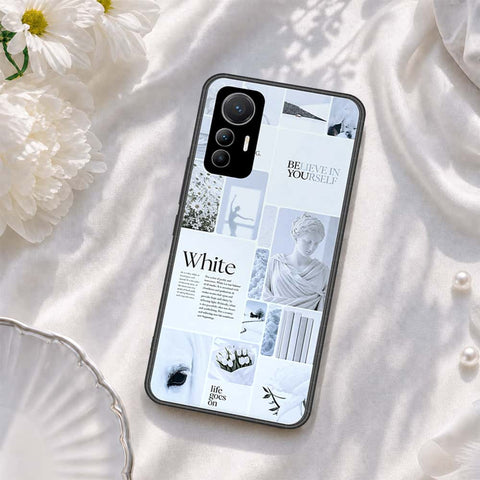 Xiaomi 12 Lite Cover - ONation Aesthetic Collage Series - HQ Ultra Shine Premium Infinity Glass Soft Silicon Borders Case