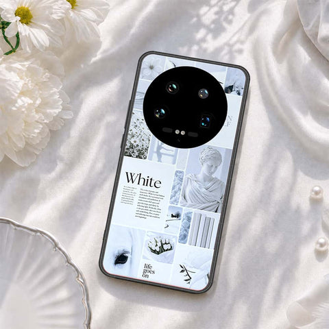 Xiaomi 14 Ultra Cover - ONation Aesthetic Collage Series - HQ Ultra Shine Premium Infinity Glass Soft Silicon Borders Case