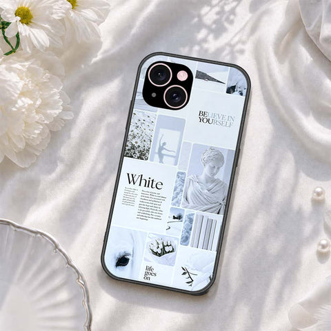iPhone 15 Plus Cover - ONation Aesthetic Collage Series - HQ Ultra Shine Premium Infinity Glass Soft Silicon Borders Case