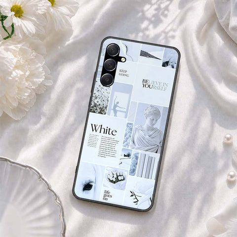 Samsung Galaxy M54 Cover - ONation Aesthetic Collage Series - HQ Ultra Shine Premium Infinity Glass Soft Silicon Borders Case
