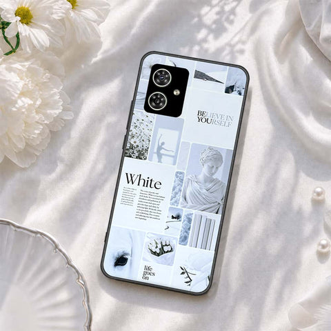 Motorola Moto G54 Cover - ONation Aesthetic Collage Series - HQ Ultra Shine Premium Infinity Glass Soft Silicon Borders Case