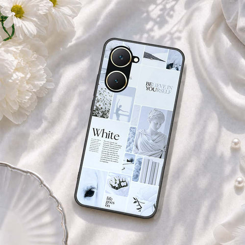 Vivo Y03 Cover - ONation Aesthetic Collage Series - HQ Ultra Shine Premium Infinity Glass Soft Silicon Borders Case