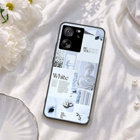 Xiaomi 13T Cover - ONation Aesthetic Collage Series - HQ Ultra Shine Premium Infinity Glass Soft Silicon Borders Case