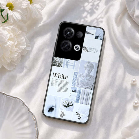 Oppo Reno 8 Pro  Cover - ONation Aesthetic Collage Series - HQ Ultra Shine Premium Infinity Glass Soft Silicon Borders Case