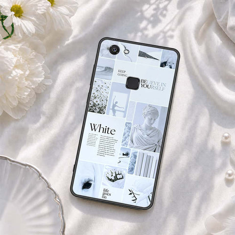 Vivo Y75 Cover - ONation Aesthetic Collage Series - HQ Ultra Shine Premium Infinity Glass Soft Silicon Borders Case