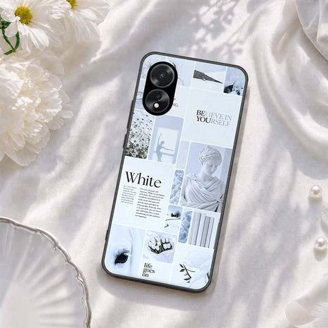 Oppo A18 Cover - ONation Aesthetic Collage Series - HQ Ultra Shine Premium Infinity Glass Soft Silicon Borders Case