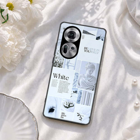 Oppo Reno 11 5G Cover - ONation Aesthetic Collage Series - HQ Ultra Shine Premium Infinity Glass Soft Silicon Borders Case