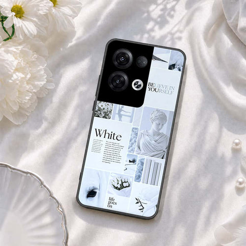 Oppo Reno 8 Pro Plus Cover - ONation Aesthetic Collage Series - HQ Ultra Shine Premium Infinity Glass Soft Silicon Borders Case