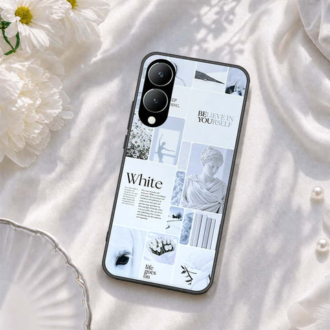 Vivo Y28 5G Cover - ONation Aesthetic Collage Series - HQ Ultra Shine Premium Infinity Glass Soft Silicon Borders Case