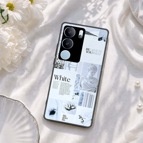 Vivo V29 Pro Cover - ONation Aesthetic Collage Series - HQ Ultra Shine Premium Infinity Glass Soft Silicon Borders Case