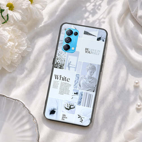 Oppo Reno 5 5G Cover - ONation Aesthetic Collage Series - HQ Ultra Shine Premium Infinity Glass Soft Silicon Borders Case
