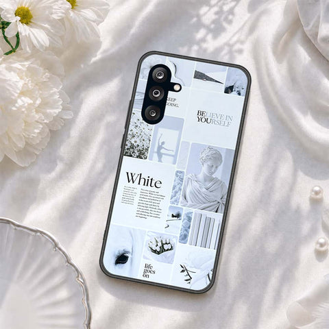 Samsung Galaxy A36 Cover - ONation Aesthetic Collage Series - HQ Ultra Shine Premium Infinity Glass Soft Silicon Borders Case