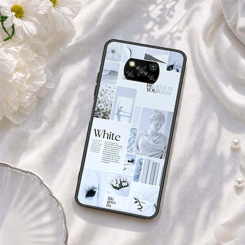 Xiaomi Poco X3 NFC Cover - ONation Aesthetic Collage Series - HQ Ultra Shine Premium Infinity Glass Soft Silicon Borders Case