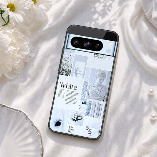 Google Pixel 8 Pro Cover - ONation Aesthetic Collage Series - HQ Ultra Shine Premium Infinity Glass Soft Silicon Borders Case