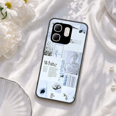 Infinix Smart 9 Cover - ONation Aesthetic Collage Series - HQ Ultra Shine Premium Infinity Glass Soft Silicon Borders Case