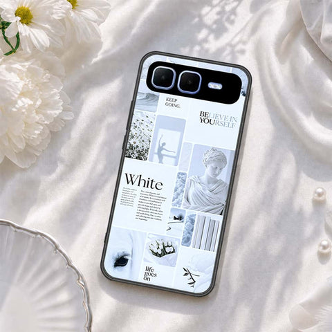 Infinix Smart 10 Plus Cover - ONation Aesthetic Collage Series - HQ Ultra Shine Premium Infinity Glass Soft Silicon Borders Case