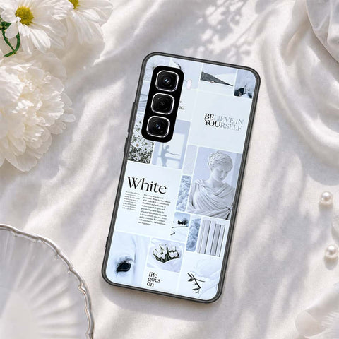 Infinix Hot 50 Pro Plus Cover - ONation Aesthetic Collage Series - HQ Ultra Shine Premium Infinity Glass Soft Silicon Borders Case