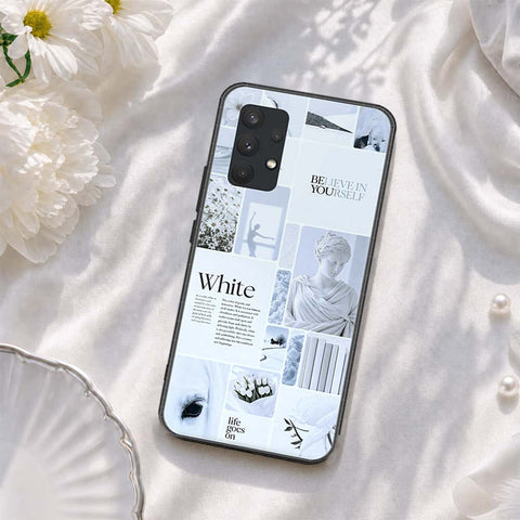 Samsung Galaxy A32 Cover - ONation Aesthetic Collage Series - HQ Ultra Shine Premium Infinity Glass Soft Silicon Borders Case