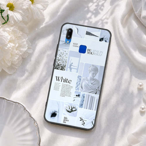 Vivo Y90 Cover - ONation Aesthetic Collage Series - HQ Ultra Shine Premium Infinity Glass Soft Silicon Borders Case