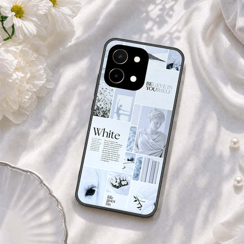 Vivo Y28 4G Cover - ONation Aesthetic Collage Series - HQ Ultra Shine Premium Infinity Glass Soft Silicon Borders Case